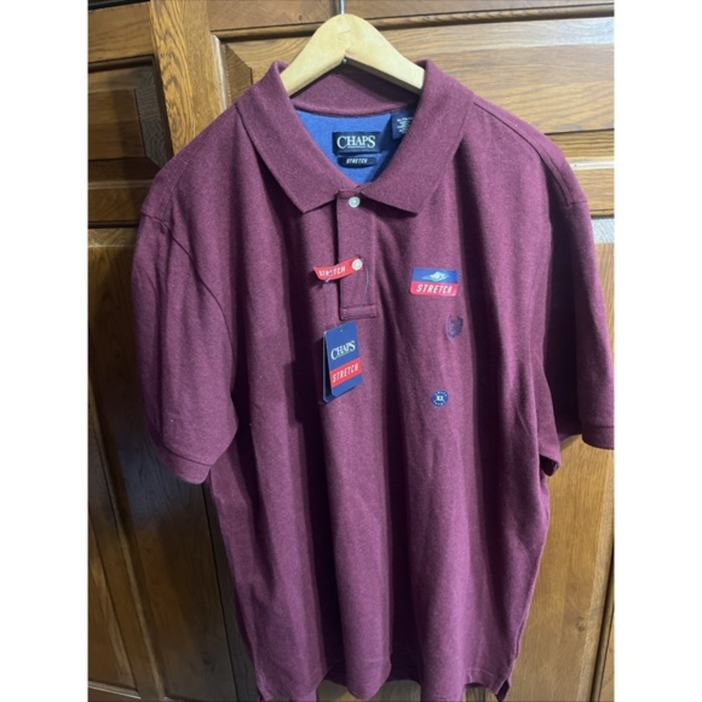 CHAPS‎ NWT XL Sportswear Golf Polo Shirt Soft-Feel Cotton Purple   MSRP $45